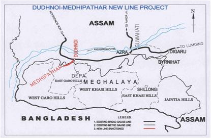 New BG line from Dudhnoi to Mendipathar (19.75 Km.) 1. Project Details Target: March 2015 (Commissioning) 1992-93 Total Length Assam-9.75 Km, Meghalaya-10Km Total:19.