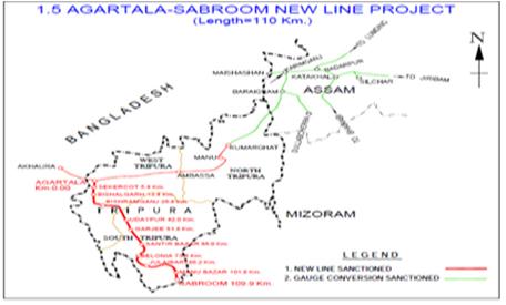New BG Line From Agartala-Sabroom (112 Km.) (National Project) 1.