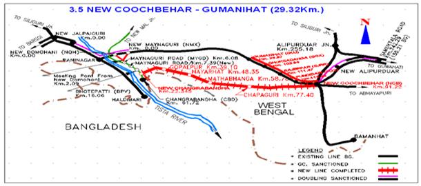 17 New Coochbehar Gumanihat Patch Doubling Project (29.32 Km) 1. Project Details Ph-I: New Coochbehar - Pundibari (10.