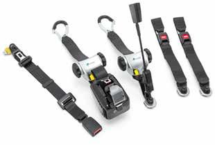Seatbelt: DI + 3PTRN Kit 7 2 pairs of retractable tie-downs and 3-point double inertia occupant system with 
