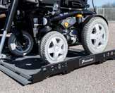 To secure the wheelchair to the barrier and prevent it from moving around during transport use the optional Barrier Belt Kit.