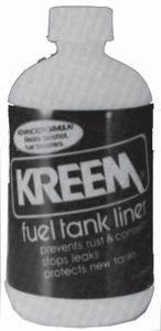 For spraying or brushing - thin Kreem Fuel Tank Liner with methyl ethyl ketone to desired consistency.