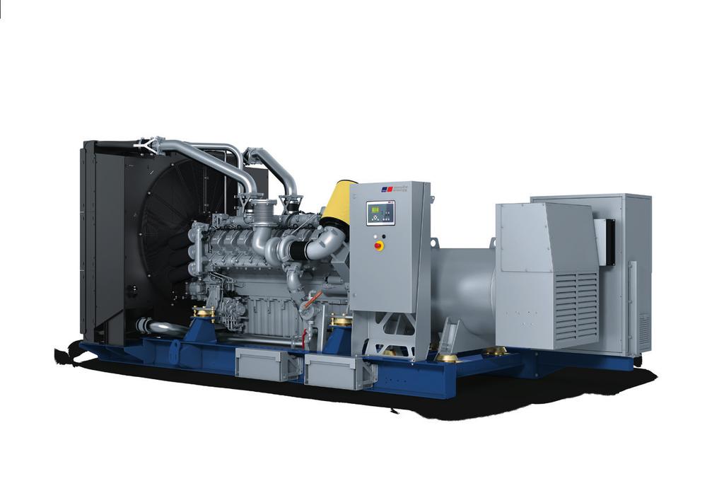 and power - Wide operating range without derating // MTU Onsite Energy is a single-source supplier // Global product support // Standards - Genset protection class IP23 - Engine-generator set is