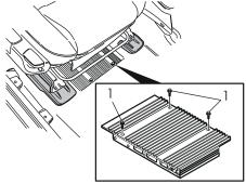 25 Applies to both right and left-hand drive vehicles Slacken off the amplifier screws (1) under the right-hand front seat. R3904521 26 Lift out the amplifier.