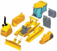EX undercarriage The EX undercarriage has been specially designed for working on hard ground.