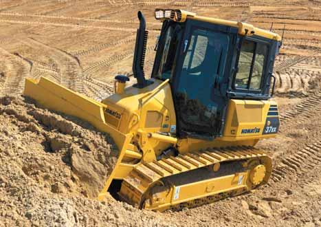 Work Equipment Komatsu blades Komatsu uses a box blade design, offering the highest resistance for a low weight blade. This increases total blade manoeuvrability and machine balance.