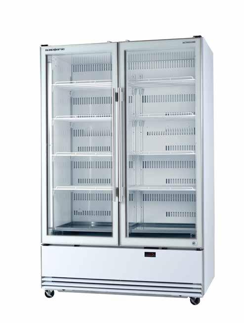 This glass door fridge combines SKOPE s revolutionary ActiveCore technology with a modern frameless aesthetic de.
