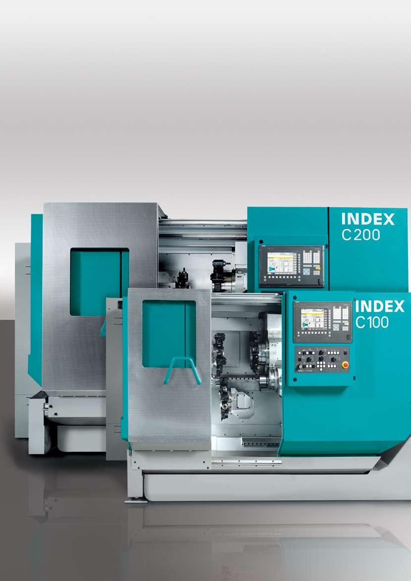 SpeedLine C100, C200 The power packs for high-speed machining With the INDEX C100 and C200 machines, new opportunities open up for high-speed production of parts turned from bar stock.