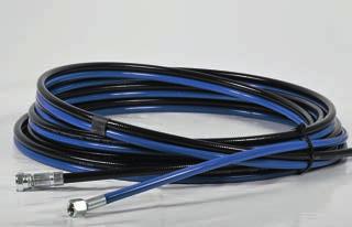 3 Hose packages Fluid hoses with FEP liner (used with materials that react with moisture, e.g. isocyanate) Fluid hose NW 6 / ID ¼" -N- -R- Length (m / ft) Connections Max.