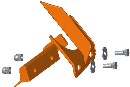 EJECTOR KIT Left support + Peel ejector shovel + DIN 933 (2units) + DIN 9021 Washer