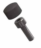 SCREW AND NUT COVER CAPS Screw Cap SC Silicone Rubber, Shore A 55 ± 5, RMS-368 Color: Black Recommended Button Head Screw Size A B C SC1-M4 #8, M4 6.7 5 6.5 1000 SC1-M5 1/ 4, M5 8.2 6 7.