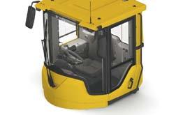 Operator s seat: Operator s seat with adjustable suspension and retractable seatbelt. The seat is mounted on a bracket on the rear cab wall and floor.