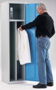 CLEAN & DIRTY/PERFORATED DOOR LOCKER RANGE Clean and Dirty Lockers Designed for industries where there is a need to separate clean and dirty clothing or outdoor and working clothes.