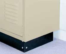 Screws Around Outside Edge Of Top Sloping Side Individual Sloping Tops are furnished on lockers with full height side panels and backs. Sheet Metal Screw Anchor To Wall On 36" CTRS.