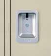and built in padlock loop. Available on single, double, triple-tier lockers.