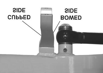 Position the billet mounts so the cupped surfaces face toward the center of the vehicle and bowed surfaces face toward the outside of vehicle. 3.