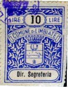 Lettere, Segreteria 22 x 28 mm P10 50 Cent. blue 2.00 Stato Civile 25.