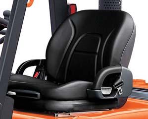 easy. Deluxe Suspension Seat(Optional ) The optional deluxe suspension seat enhances operating comfort and reduces operator s fatigue