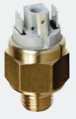 Mod.41V Diaghragm pressure switch, screw terminals Zinc plated steel or brass (on request inox) Electric contacts Electric condition Silver Agni, on reguest goid plated N.O (bordeaux) or N.C.