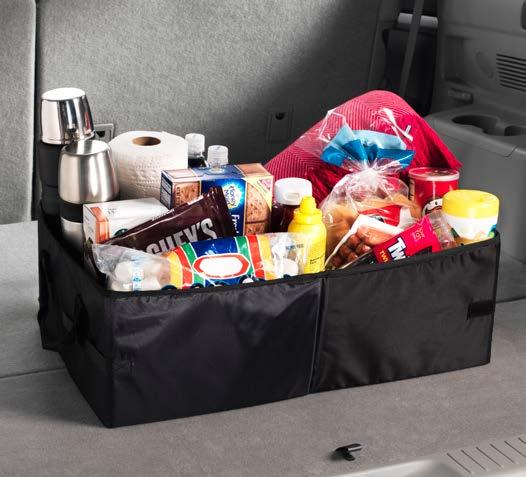 EXTERIOR INTERIOR ACCESSORIES Cargo Tote Versatile cargo tote secures a variety of items and helps keep them in place.