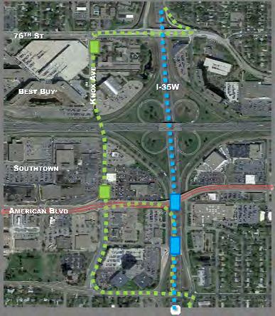 Page 5 BRT Station Concept Routes I-35W Concepts: 1A, 1B, 1C, 2 and 4 Knox Ave. Concepts: 3A and 3B 82 ND ST Concept 1A Online I-35W at American Blvd.
