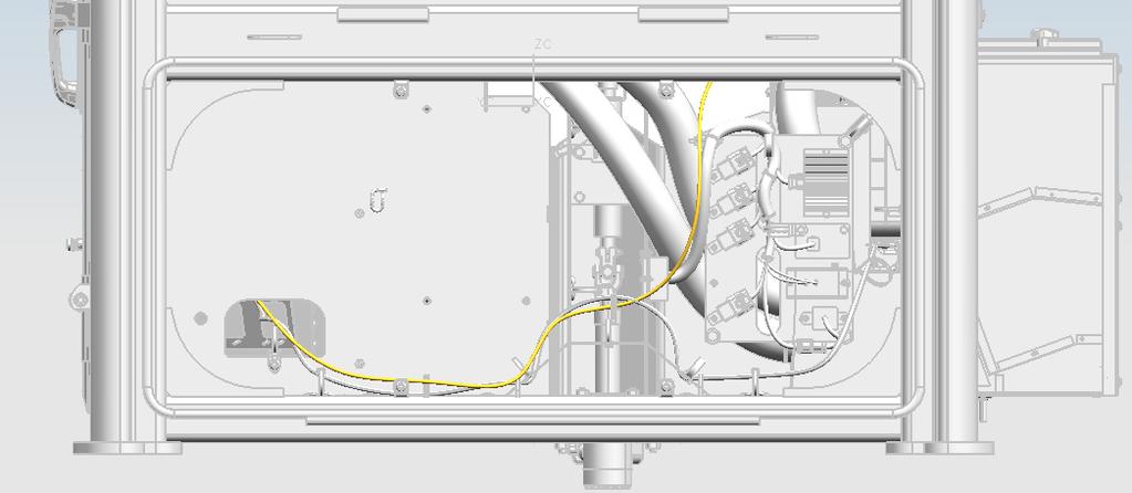However, the yellow wire for CS-C5 will route out of the rear of the cab through the access hole underneath the buddy seat.