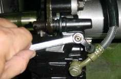 (STEP.3) Drain the air in the brake oil tube in order to prevent the brake pump malfunction in power delivering. 1.