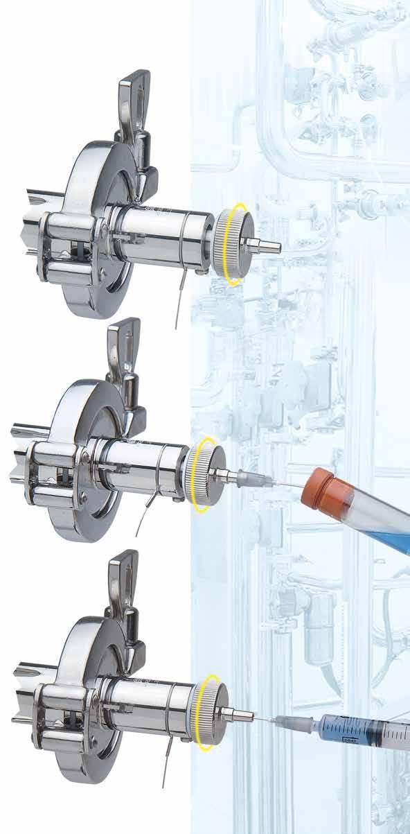 Sanitary sampling valves CHARACTERISTICS The fully autoclavable sampling valves are designed for aseptic sampling of liquids and pharmaceutical products.