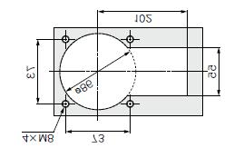 Dimensions With lock mechanism When cancel cap Is unused Work transfer direction 4 φ9 4 14 depth of counter bore 5 Conveyor upper limit Position note2) (Roller center position) M12 connector Work
