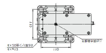 4 φ13 4 20 depth of counter bore 6 Manual override screw Drawing Note4 Lever M12 connector