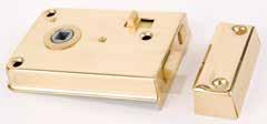 Rim lock with latch and deadbolt Suitable for knobs with 8mm spindles Brass latch and deadbolt Locks have 12 differs and are