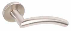19.SS Lever handle on rose - round bar straight mitred - 19mm x 135m SS 4205.19.SS Lever handle on rose - round bar curved mitred - 19mm x 135mm SS