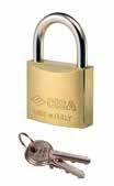 Mobile Security - Padlocks CISA Padlocks 22010 22011 Brass Padlock Range Range of shackle lengths and thicknesses Brass bodies and hardened steel shackle Nickel plated shackle finish as standard