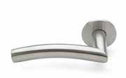 handle on rose - Wing design - 63mm x 130mm SS 4707 Lever handle on rose - Hollow