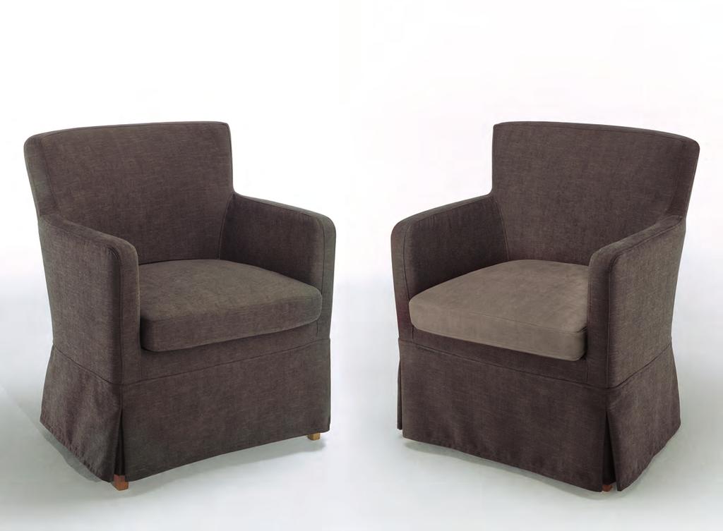 POLTRONE / ARMCHAIRS cod. 262 262 POLTRONA ARMCHAIR L (W) 72 - H 85 - P (D) 70 Peso Weight: 15 Kg.