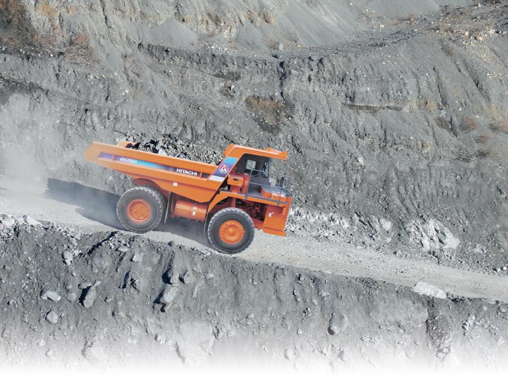 Rugged Construction Technologically Advanced The EH73 is designed to develop low cycle times and extra efficiency in the heavy duty applications of quarrying and