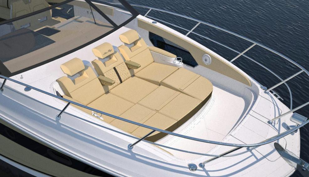0 And for ducking out of the elements or making an overnight or weekend-long getaway, the Sundancer 320 features a