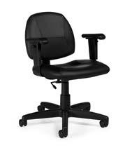 Drafting chair is equipped with a height adjustable Chrome footrest. Dual wheel carpet casters (C65) are standard.