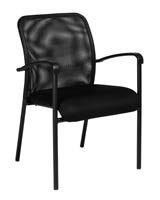 D DASH / DORI SEATING DASH Multi-purpose guest/occasional chair. Durable welded four-legged steel frame. Black mesh back with Black air mesh fabric seat. Nylon armcaps. Generous proportions.
