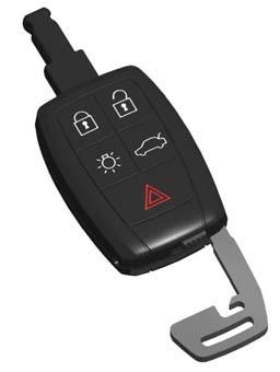KEY & REMOTE CONTROL KEY BLDE Used to lock/unlock the glovebox or the driver's door lock, e.g. if car is without electrical power. Locks doors and tailgate and arms the alarm*.