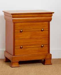 x W: 66cm x D: 37cm AUVERGNE TWO DRAWER BEDSIDE TABLE Code: #302188