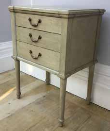 per unit MISCOMBE THREE DRAWER BEDSIDE TABLE Finish: Pummice Codes: