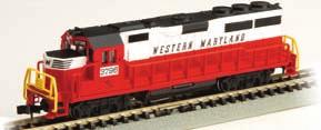 DCC-friendly model has fivepole flywheel motor, smooth rolling blackened metal wheels and Kato magnetic knuckle couplers.