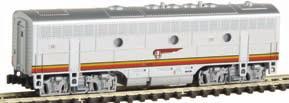Features five-pole motor with dual flywheels, illuminated ditch light, preprinted numberboards and directional headlight. 381-1768905 BNSF #5804 Reg. Price: $110.