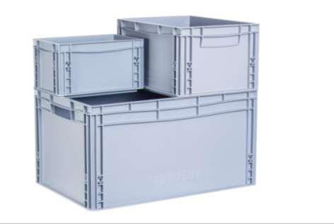 Plastične kutije Plastične kutije eurostandard višenamjenske su plastične kutije u četiri osnovne dimenzije različitih visina. Različite dimenzije međusobno su kompatibilne.