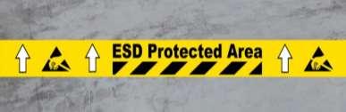 Zaštita od električnog napona Ljepljiva vrpca ESD PROTECTED AREA Ljepljiva vrpca namijenjena je