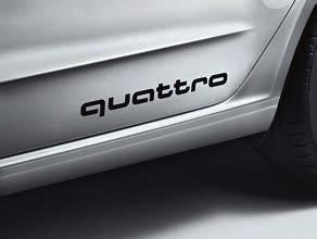 03 quattro film set 02 03 The quattro lettering as a film set for the rear section of the vehicle on both sides.