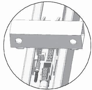 pass through the hole of the bottom steel plate of the carriages Pull out cable Fig. 19 2.