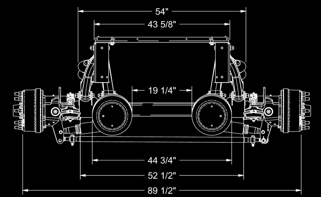 Loaded Frame Height - Loaded Tire Radius = Ride Height c) Select the correct Ride Height Bracket part number from the chart from page 5 or 6 depending on your application. 4.