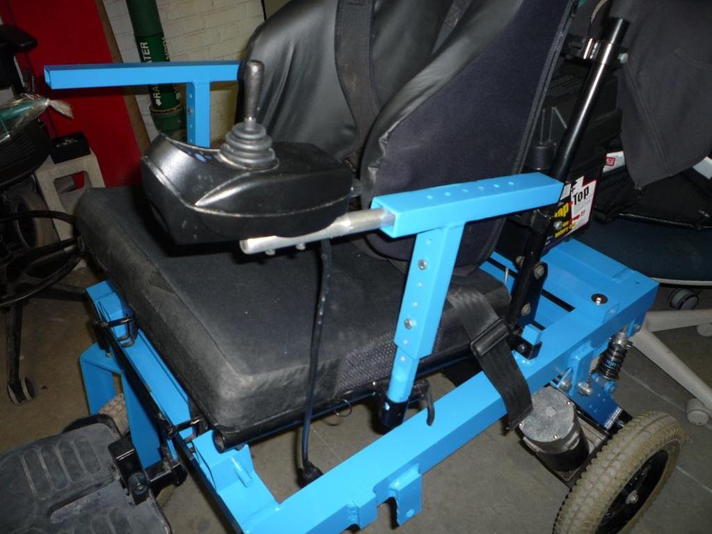 Figure 19: Seat, armrests, and joystick mounted on Nathan s chair.